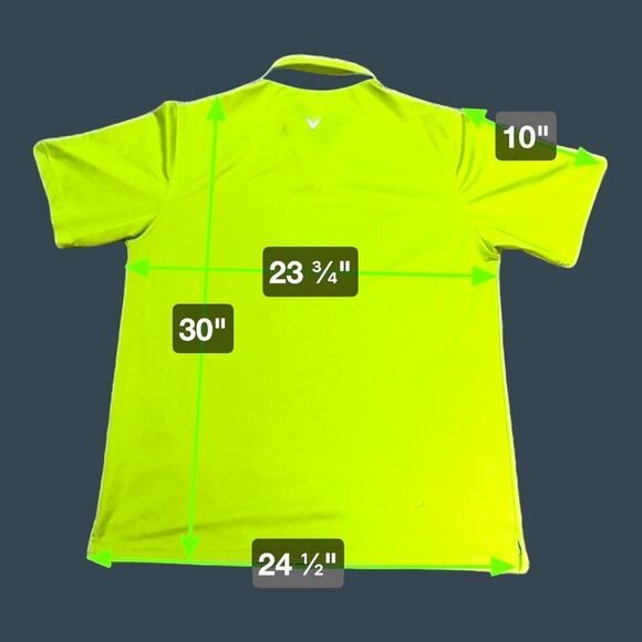 Callaway Mens XL Lime Green Polo Golf Athletic Shirt READ - Picture 5 of 5